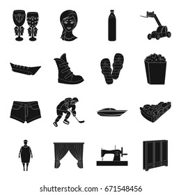 sports, medicine, travel and other web icon in black style.transport, atelier, Furniture icons in set collection.
