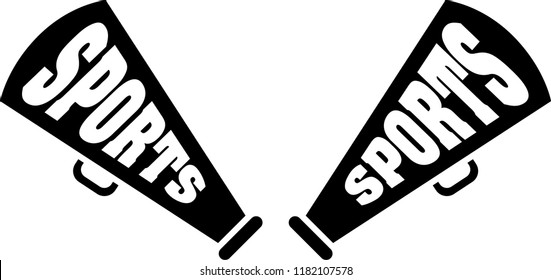 Sports megaphone icons