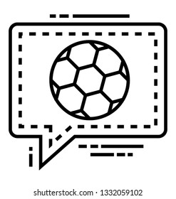 Sports messages line icon 