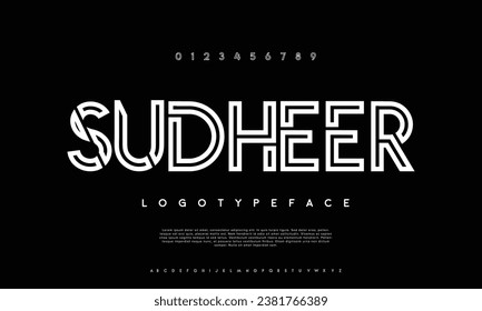 Sports minimal tech font letter set. Luxury vector typeface for company. Modern gaming fonts logo design.
