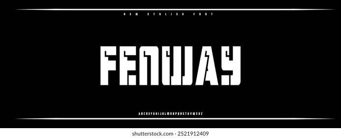 Sports minimal tech font letter set. Luxury vector typeface for company.