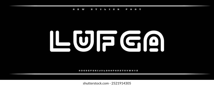 Sports minimal tech font letter set. Luxury vector typeface for company.