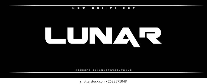 Sports minimal tech font letter set. Luxury vector typeface for company.