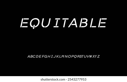 Sports minimal tech font letter set. Luxury vector typeface for company. 