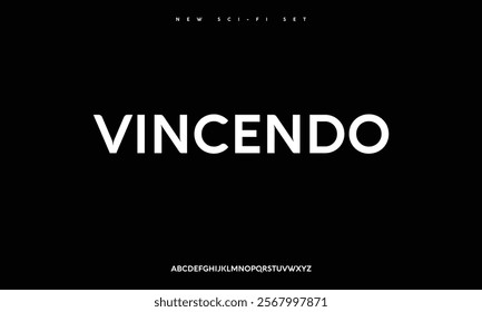 Sports minimal tech font letter set. Luxury vector typeface for company.