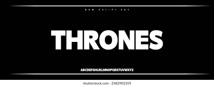 Sports minimal tech font letter set. Luxury vector typeface for company.
