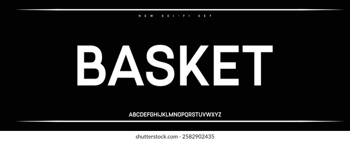 Sports minimal tech font letter set. Luxury vector typeface for company.