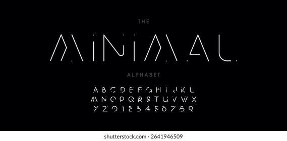 Sports minimal tech font letter set. Luxury vector typeface for company. Typography urban style fonts for technology, digital, movie logo bold style. vector illustration

