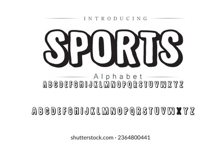 Sports Modern abstract digital alphabet font. Minimal technology typography, Creative urban sport fashion futuristic font and with numbers. vector illustration
