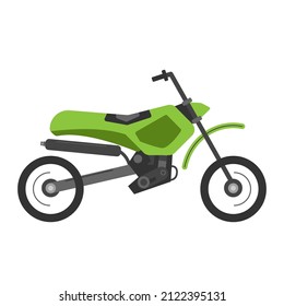 Sports motorcycle. Flat illustration. Vector.