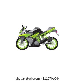 Sports motorcycle vector illustration. Modern motorcycle