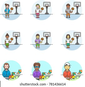 Sports- Multicolor Icon Set