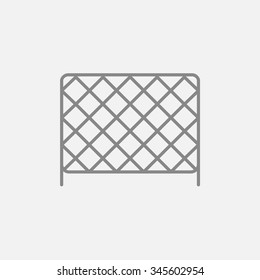 Sports nets line icon for web, mobile and infographics. Vector dark grey icon isolated on light grey background.