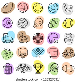 Sports new trendy icon set with colorful shapes. Vector elements