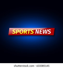 Sports News Background. Vector Illustration.