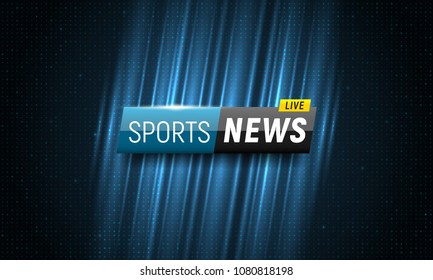 Sports News Background. Vector Template For Your Design.