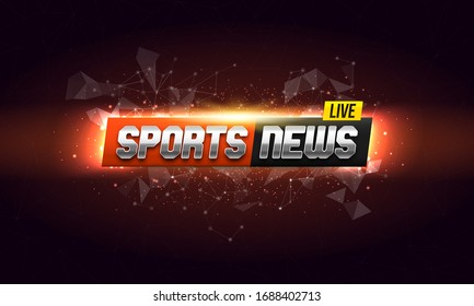 Sports news background. Vector template for your design.