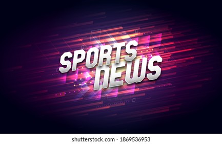 Sports News Background. Vector Template For Design.