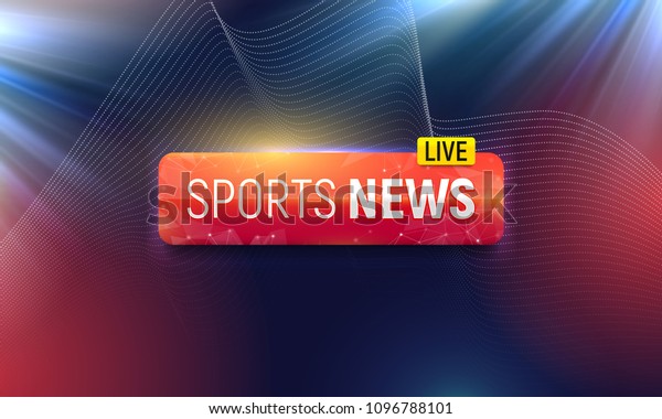 Sports News Background Vector Template Your Stock Vector (Royalty Free ...