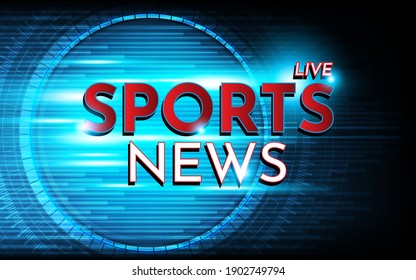 SPORTS News broadcast background, breaking news vector channel graphic concept for tv Sports news live 