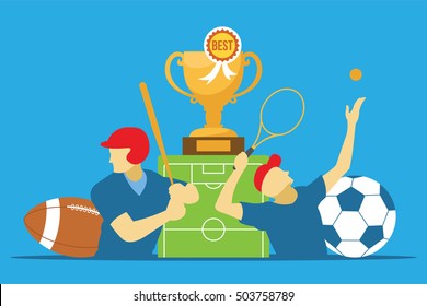 Sports News Category Illustration