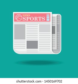 Sports news icon vector flat design.