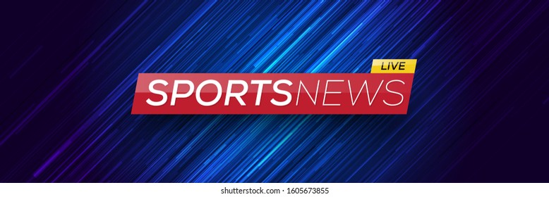 Sports News Live Background. Vector Illustration.