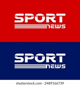 Sports news logo in online media.