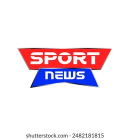 Icono de Vector de logo de noticias deportivas. Medios digitales específicamente para deportes.