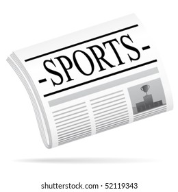 Sports Newspaper. Vector Illustration.