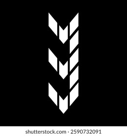 Sports number 3 arrow style. Suitable for T-shirts, motorsports, sport cars, motocross, bicycles, gamers, basketball, sports, baseball, rugby, construction, etc. Shape with Building Arrow Style.