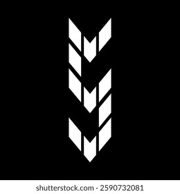 Sports number 5 arrow style. Suitable for T-shirts, motorsports, sport cars, motocross, bicycles, gamers, basketball, sports, baseball, rugby, construction, etc. Shape with Building Arrow Style.