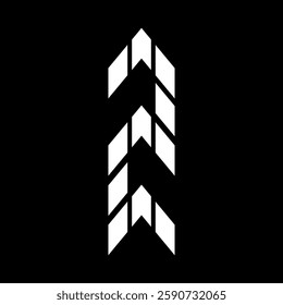 Sports number Two arrow style. Suitable for T-shirts, motorsports, sport cars, motocross, bicycles, gamers, basketball, sports, baseball, rugby, construction, etc. Shape with Building Arrow Style.