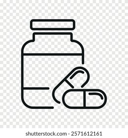 Sports nutrition BCAA outline icon