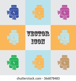 Sports nutrition and Dumbbell . sport icon