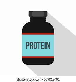 Sports nutrition icon. Flat illustration of sports nutrition vector icon for web isolated on white background