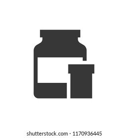 sports nutrition, protein. monochrome icon