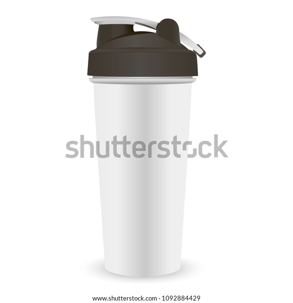 Download Sports Nutrition Protein Shaker Bottle Template Stock Vector Royalty Free 1092884429