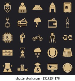 Sports on the beach icons set. Simple set of 25 sports on the beach vector icons for web for any design
