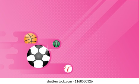 Sports on colorful background vector illustration. Asian game 2018.