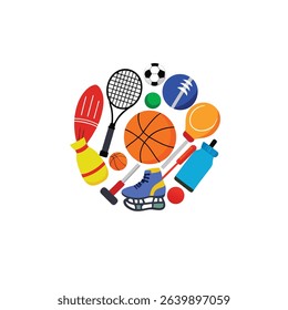 sports on white background eps