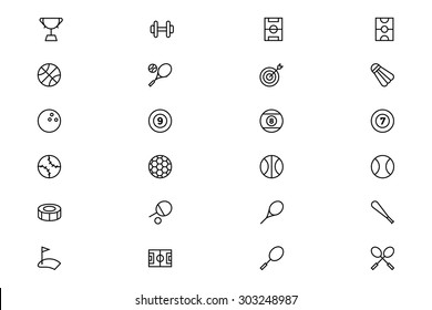 Sports Outline Vector Icons 1 