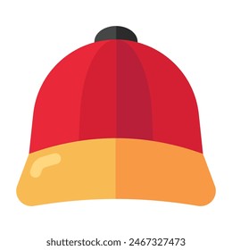 Sports p cap icon in flat design