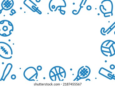 Fondo del patrón deportivo para el diseño gráfico.Marco horizontal de tamaño A.