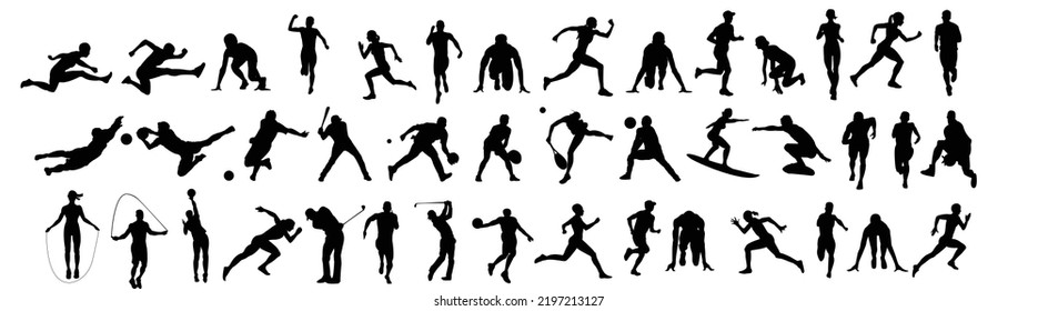 sports people silhouettes sport silhouette