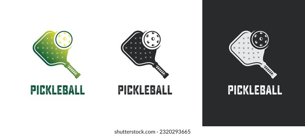 Sports Pickleball vector logo template