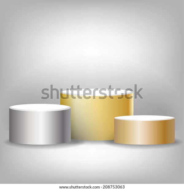 Sports Podium First Second Third Place Stock Vector (Royalty Free ...