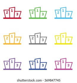 Sports podium icon for web