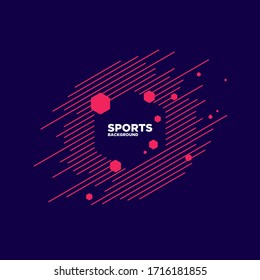 Sports poster. Abstract background with dynamic shapes. Vector Illustration - EPS 10