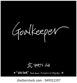 Sports poster calligraphy & illustration - hand drawn in vector / sport background